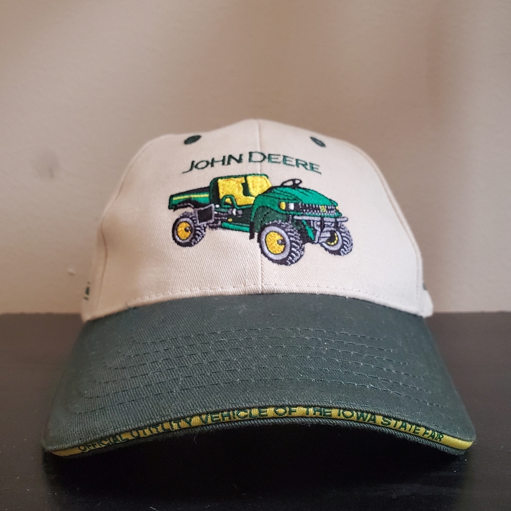 John Deere Green and Beige Cap